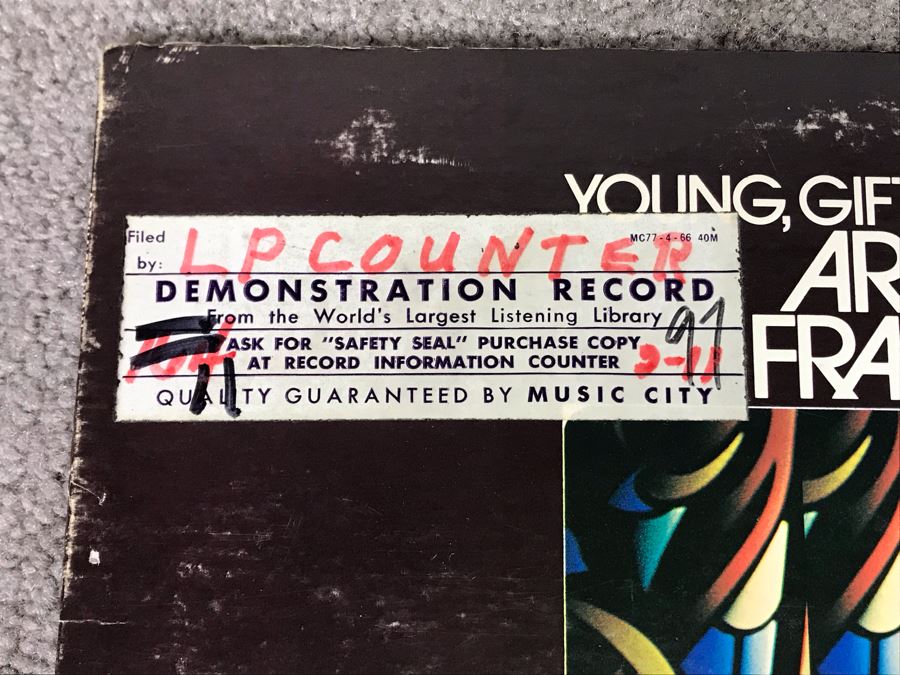 (2) Aretha Franklin Vinyl Records: Demo Record Of Young, Gifted And Black And Hey Now Hey (The Other Side Of The Sky) [Photo 3]