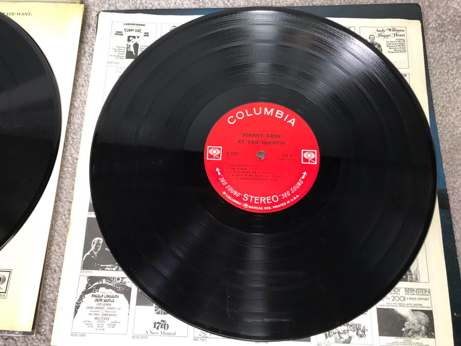 (2) Johnny Cash Vinyl Records: At Folsom Prison And At San Quentin [Photo 12]