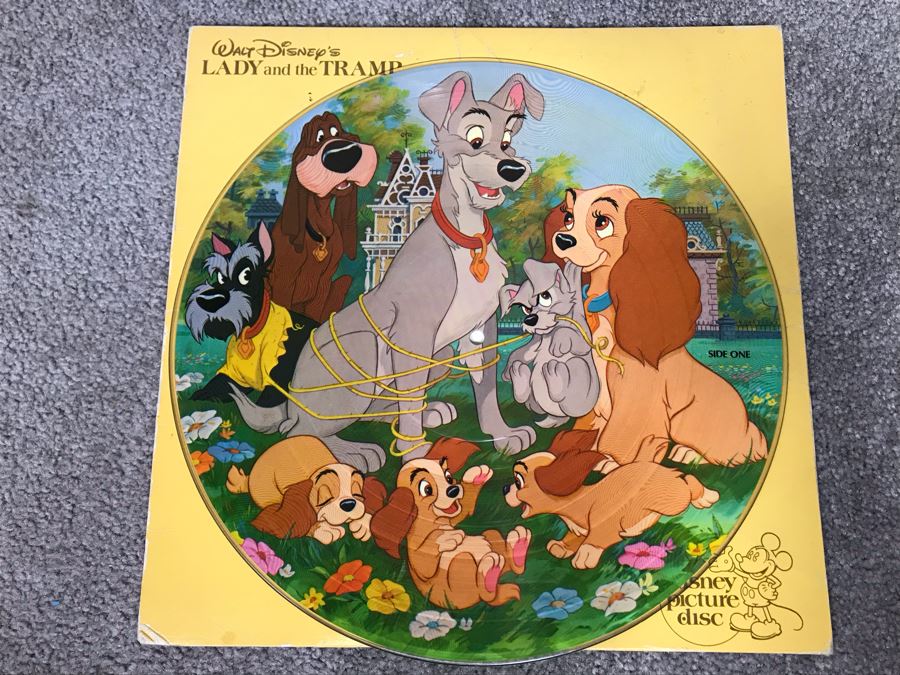 Walt Disney's Lady And The Tramp Disney Picture Disc Vinyl Record