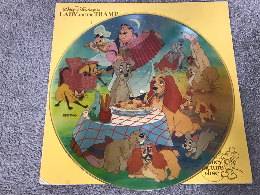 Walt Disney's Lady And The Tramp Disney Picture Disc Vinyl Record [Photo 3]