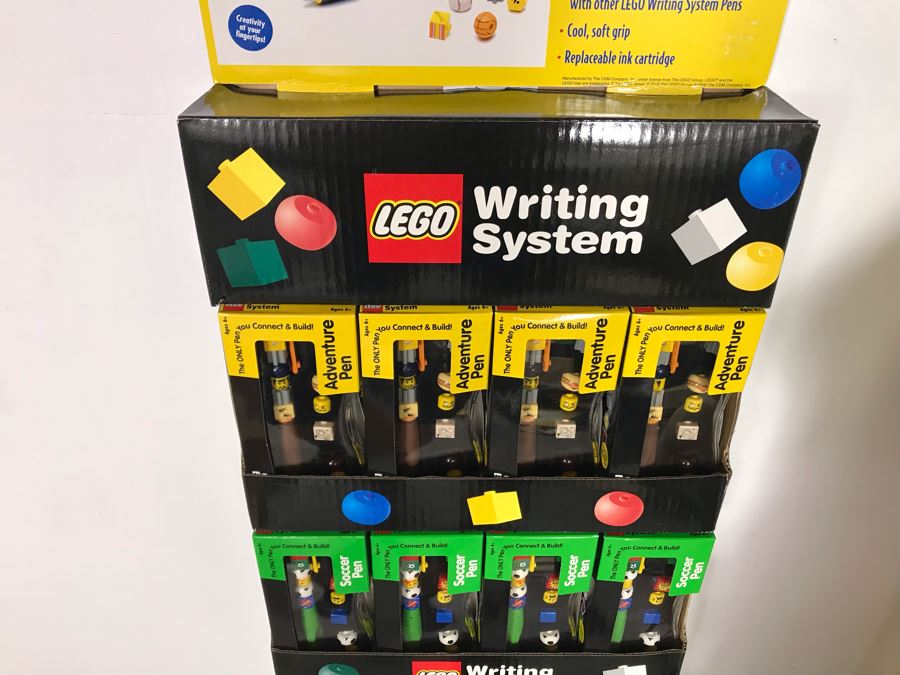 New LEGO Writing System Pens With Store Display Merchandiser - 48 Pens Total [Photo 3]