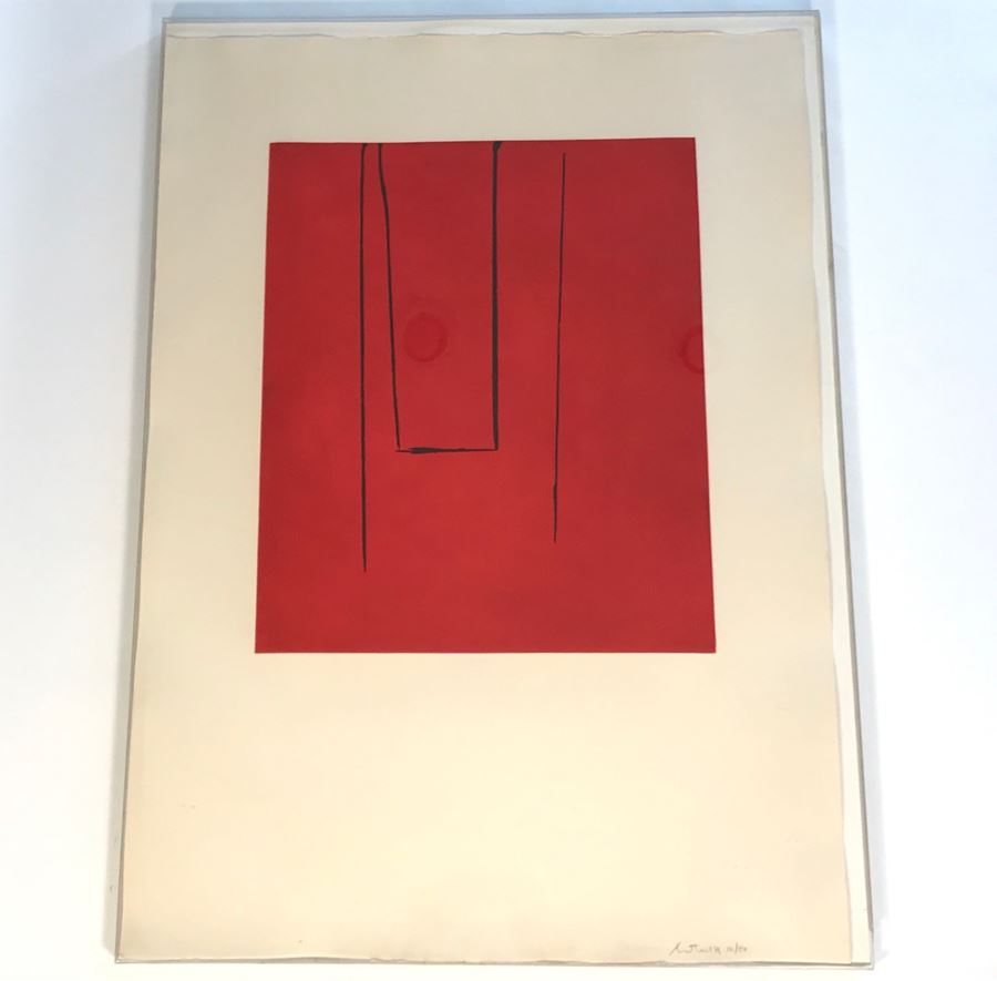 Robert Motherwell Hand Signed Artwork 12 Of 50 - 30.5 X 42.5 - (1915-1991 - Youngest Of New York School Which Included Jackson Pollock) - See Description [Photo 2]
