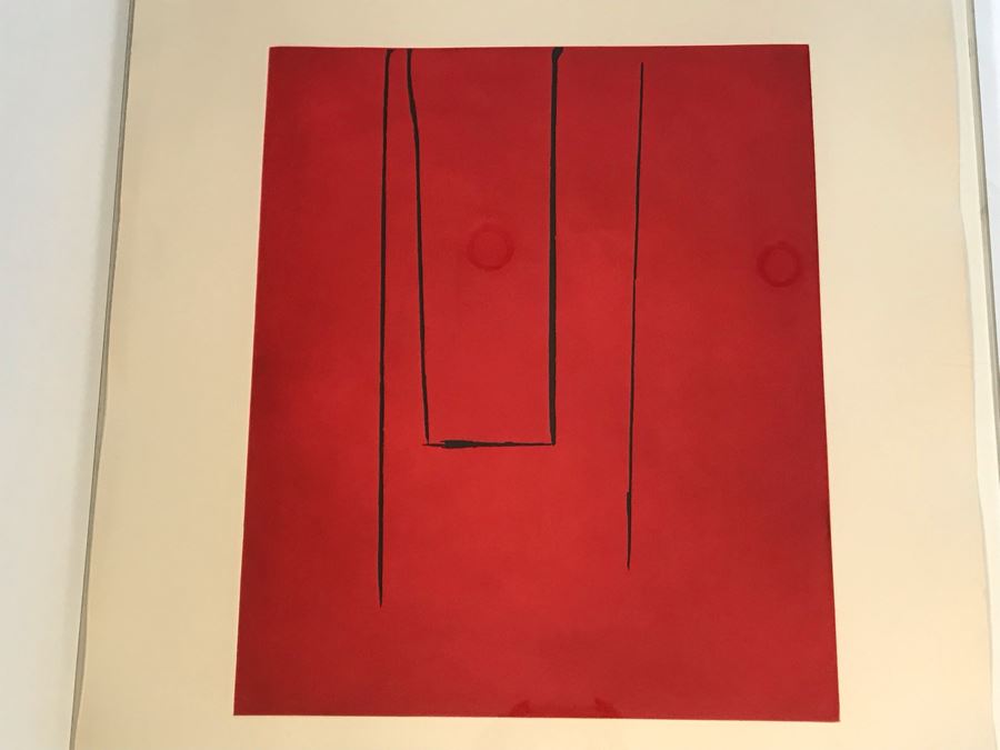 Robert Motherwell Hand Signed Artwork 12 Of 50 - 30.5 X 42.5 - (1915-1991 - Youngest Of New York School Which Included Jackson Pollock) - See Description [Photo 4]