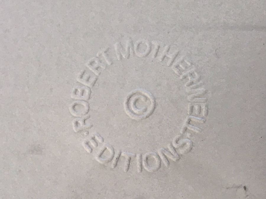 Robert Motherwell Hand Signed Artwork 12 Of 50 - 30.5 X 42.5 - (1915-1991 - Youngest Of New York School Which Included Jackson Pollock) - See Description [Photo 7]