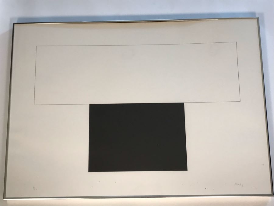 Ellsworth Kelly Hand Signed Artwork 5 Of 50 - 42 X 29.5 - (1923-2015 Hard-Edge Painting - Artist Recently Featured In U.S. Postage Stamps) [Photo 3]