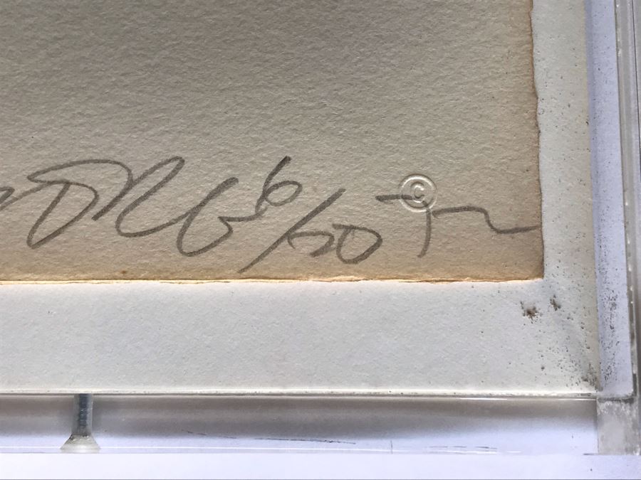 Robert Rauschenberg Hand Signed Artwork Titled 'Tampa 5 (Spring) Seasonbags' 6 Of 20 - 24 X 42 -  (1925-2008 Postmodernism / Pop Art Artist) [Photo 4]