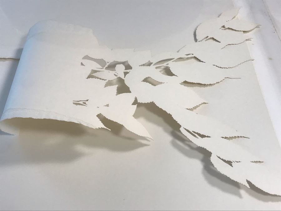 Original Hand Signed Jerry McMillan Pencil And Cut-Out Artwork Titled 'Elm #7' 40 X 28 - (1936-Current. Known For Sculpture-Abstraction) [Photo 11]