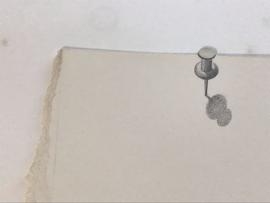 Original Hand Signed Jerry McMillan Pencil And Cut-Out Artwork Titled 'Elm #7' 40 X 28 - (1936-Current. Known For Sculpture-Abstraction) [Photo 9]