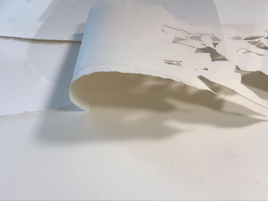 Original Hand Signed Jerry McMillan Pencil And Cut-Out Artwork Titled 'Elm #7' 40 X 28 - (1936-Current. Known For Sculpture-Abstraction) [Photo 12]