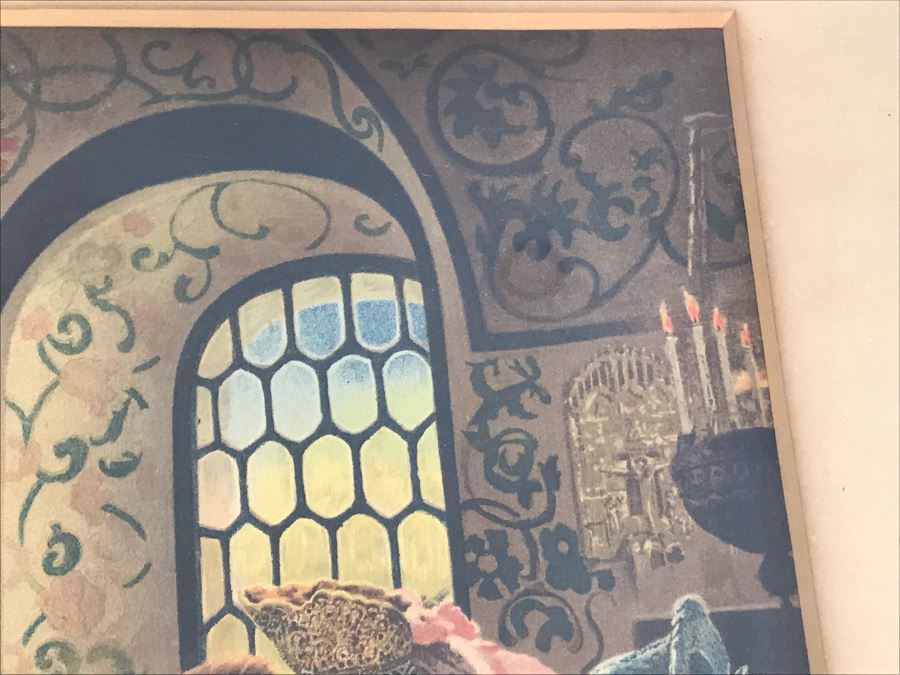 Vintage Konstantin Makovsky 'A Russian Wedding Feast Of The Seventeenth Century' Boyar Wedding Feast Print In Vintage Frame 36 X 28 [Photo 11]