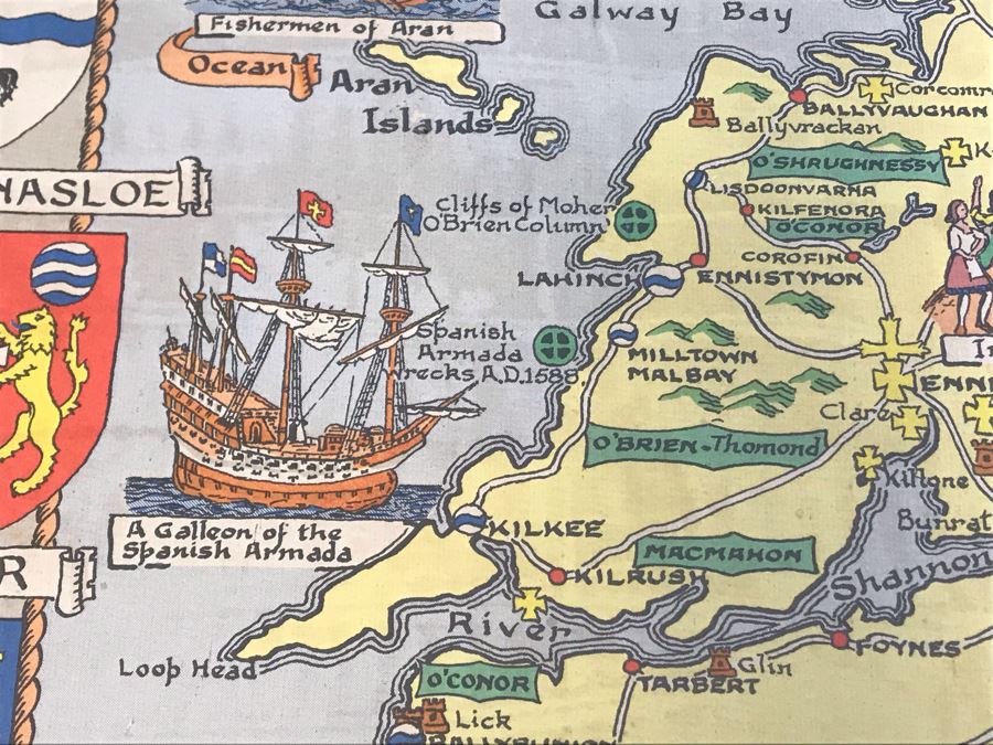 Vintage 1962 Historical Map Of Ireland By John Bartholomew & Son Ltd Edinburgh 29.5 X 42 [Photo 9]