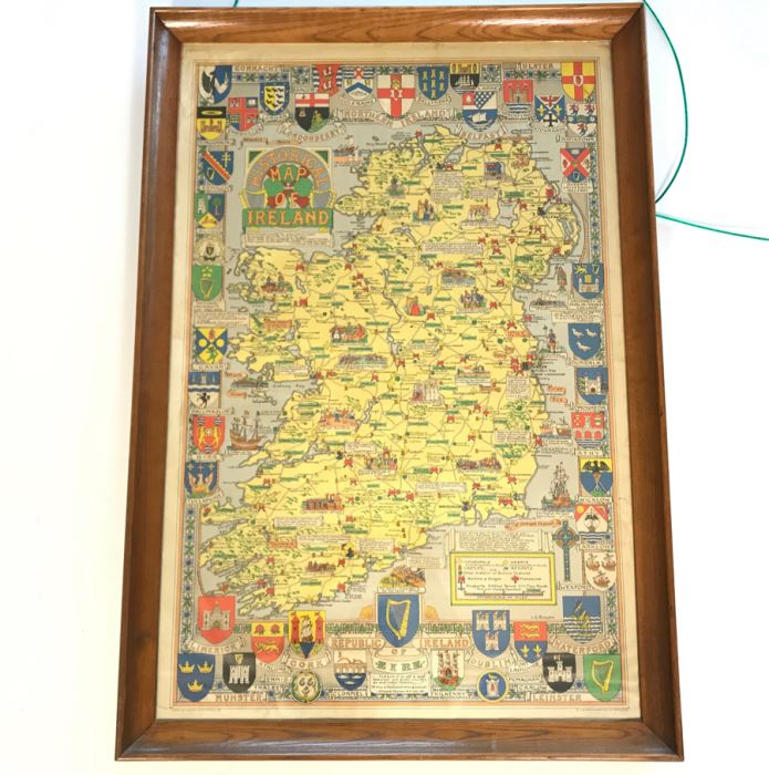 Vintage 1962 Historical Map Of Ireland By John Bartholomew & Son Ltd Edinburgh 29.5 X 42 [Photo 1]