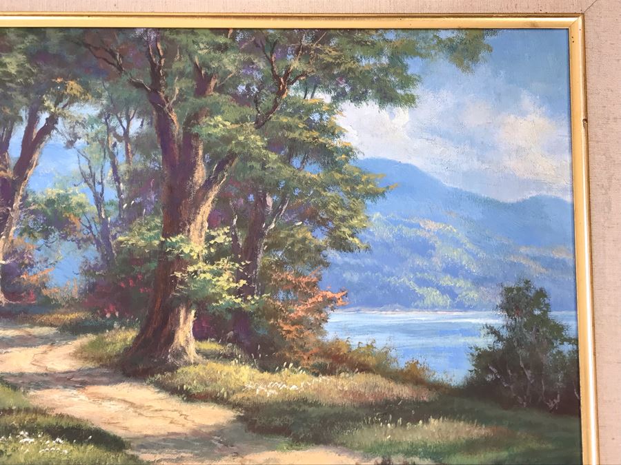 Original Oil Painting By Anton Gutknecht (1907-1988) 35 X 29 Known For Landscapes And Seascapes [Photo 6]