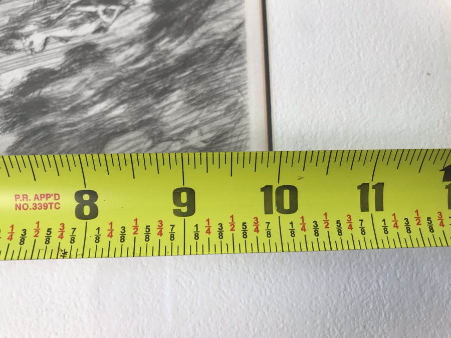 Hand Signed Marc Chagall Original Etching 73 Of 100 'Le Heron From Jean De La Fontaine from Fables of Fontaine 1952' (1887-1985 Known For Abstract Village Peasant Themes) 10 X 13 [Photo 12]