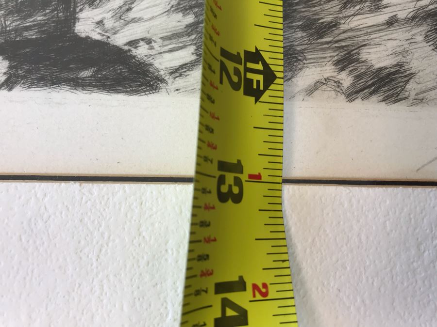 Hand Signed Marc Chagall Original Etching 73 Of 100 'Le Heron From Jean De La Fontaine from Fables of Fontaine 1952' (1887-1985 Known For Abstract Village Peasant Themes) 10 X 13 [Photo 13]