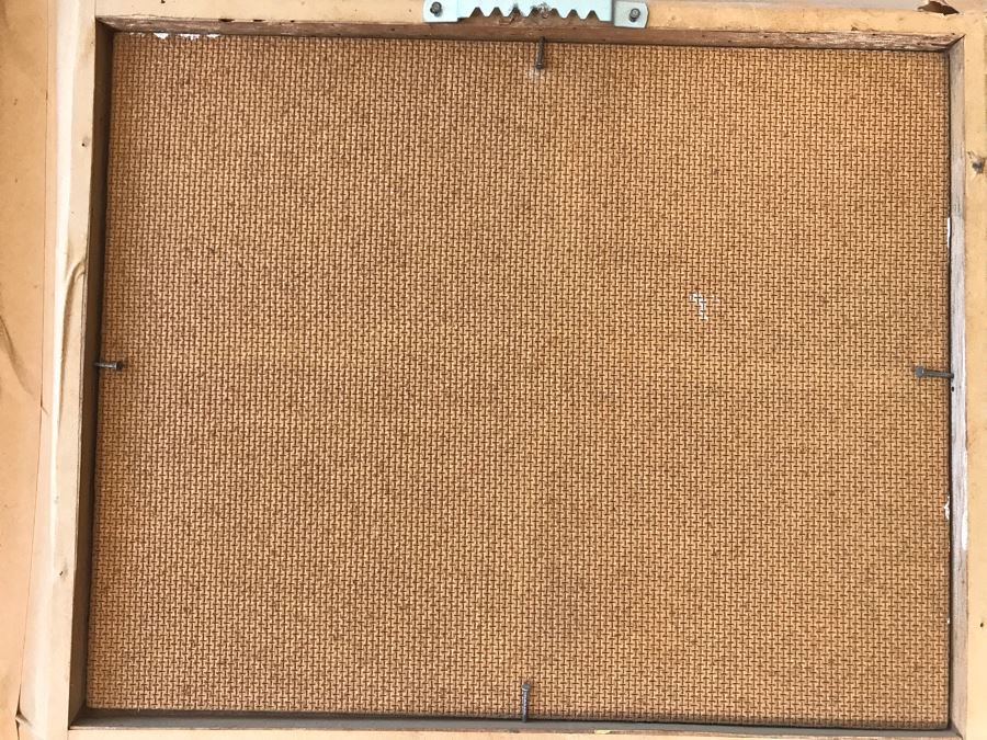 Original Painting On Board Of Wooden Boat In Field Signed Christopher 15 X 13 Frame [Photo 13]