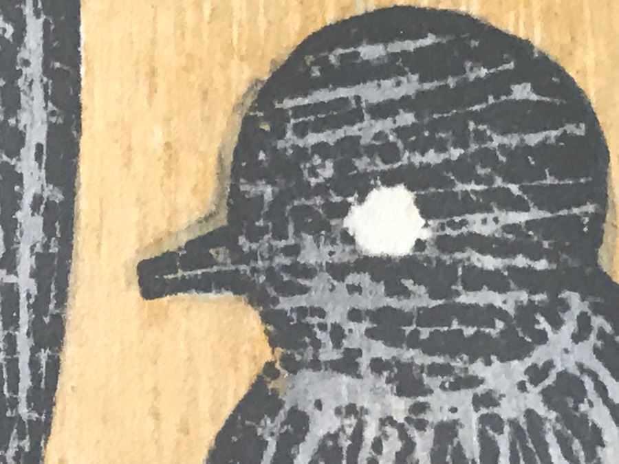 Kaoru Kawano (1916-1965) Japanese Woodblock Print - Japanese Printmaker Showa Period - Girl With Bird In Hand 12 X 17 [Photo 7]