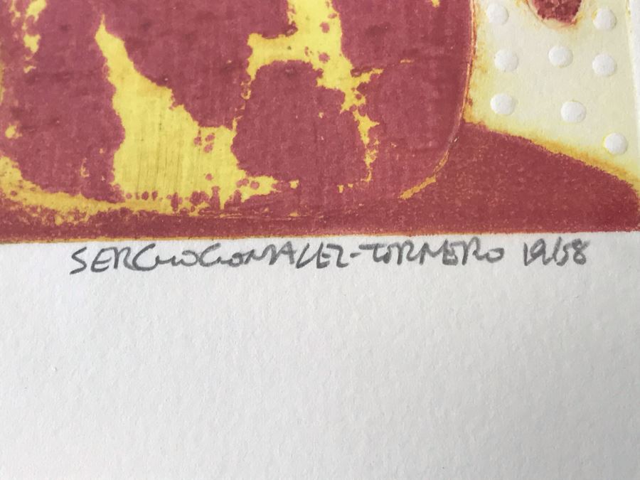 1968 Sergio Gonzalez-Tornero (b. 1927) Chilean / American School Hand Signed 'Golden Ape' Lithograph 84 Of 150 - 23 X 28 [Photo 12]