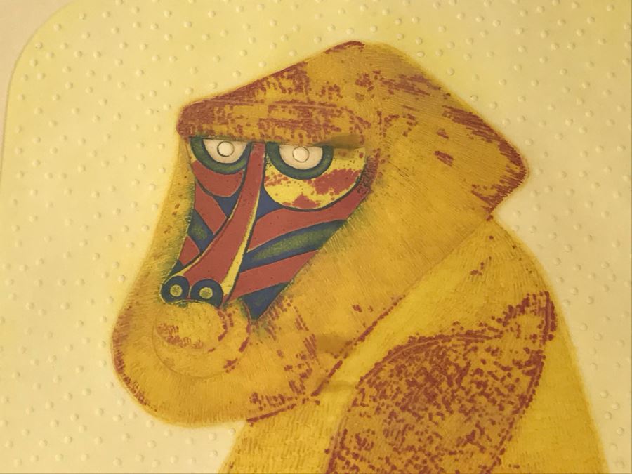 1968 Sergio Gonzalez-Tornero (b. 1927) Chilean / American School Hand Signed 'Golden Ape' Lithograph 84 Of 150 - 23 X 28 [Photo 8]