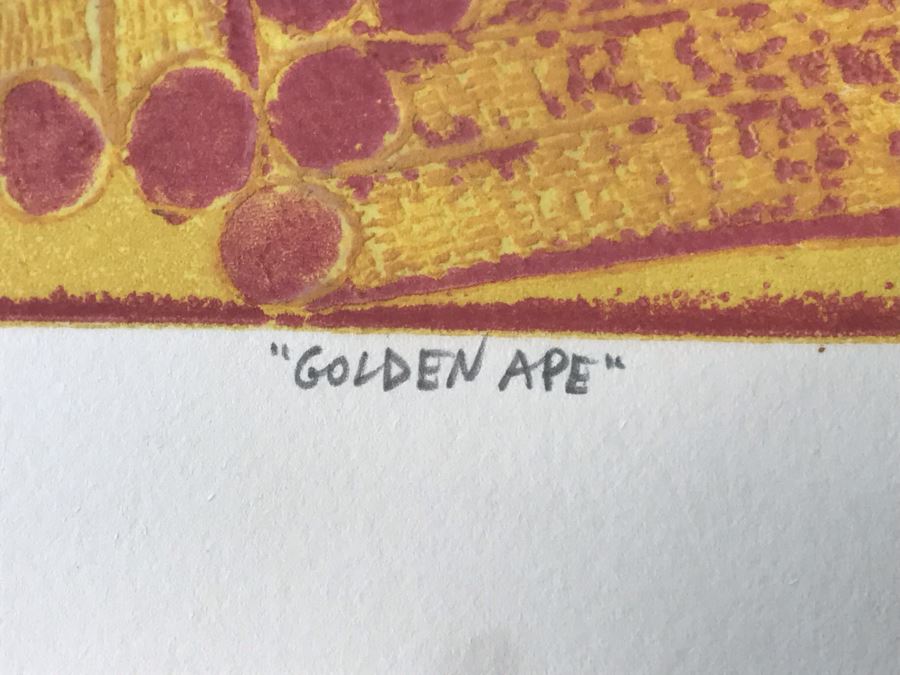 1968 Sergio Gonzalez-Tornero (b. 1927) Chilean / American School Hand Signed 'Golden Ape' Lithograph 84 Of 150 - 23 X 28 [Photo 13]