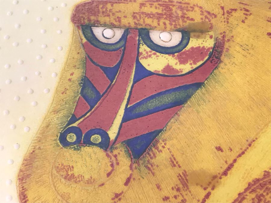 1968 Sergio Gonzalez-Tornero (b. 1927) Chilean / American School Hand Signed 'Golden Ape' Lithograph 84 Of 150 - 23 X 28 [Photo 16]