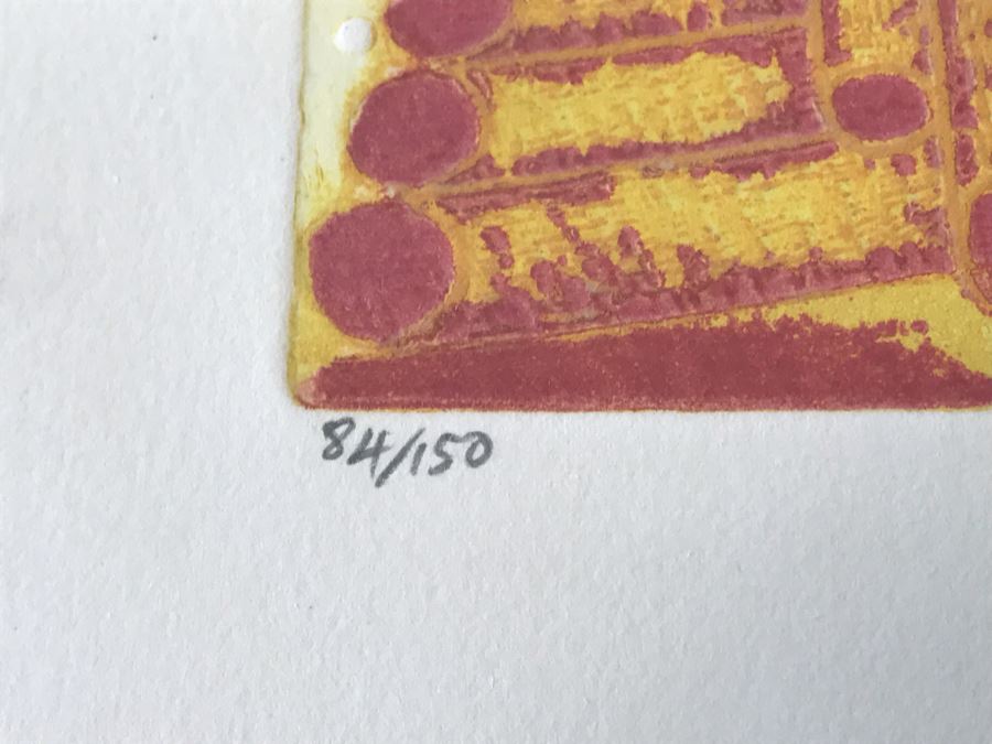 1968 Sergio Gonzalez-Tornero (b. 1927) Chilean / American School Hand Signed 'Golden Ape' Lithograph 84 Of 150 - 23 X 28 [Photo 14]