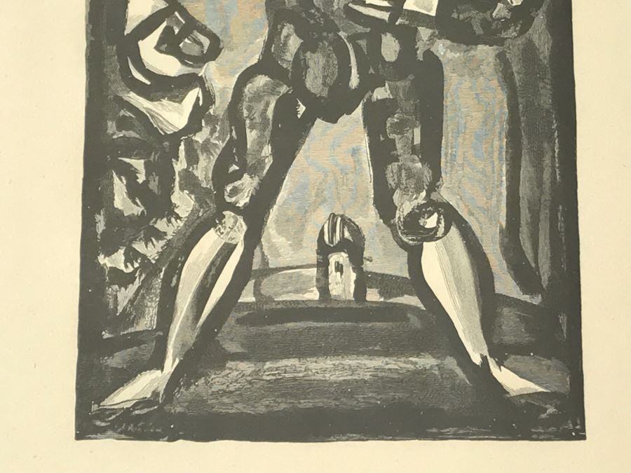 Georges Rouault (1871-1958) French School Lithograph Signed In Plate 21 X 25 Framed Appraised $1,000 [Photo 5]