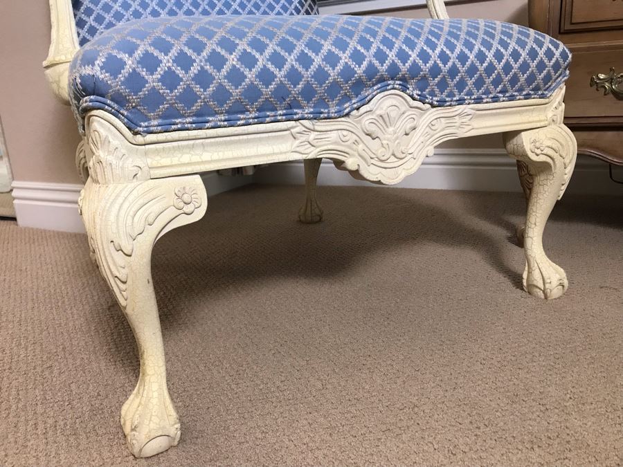 Pair Of Sherrill Elegantly Upholstered Louis XVI French Provincial Accent Armchairs - Fairbanks Ranch Estate (FRE) [Photo 7]