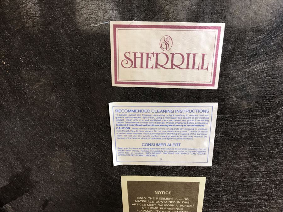 Pair Of Sherrill Elegantly Upholstered Louis XVI French Provincial Accent Armchairs - Fairbanks Ranch Estate (FRE) [Photo 10]