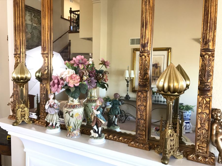 Stunning Tall 7.5Ft Gilded Ornamental Full-Length Wall Mirror 7.5'H X 5'W - FRE [Photo 10]