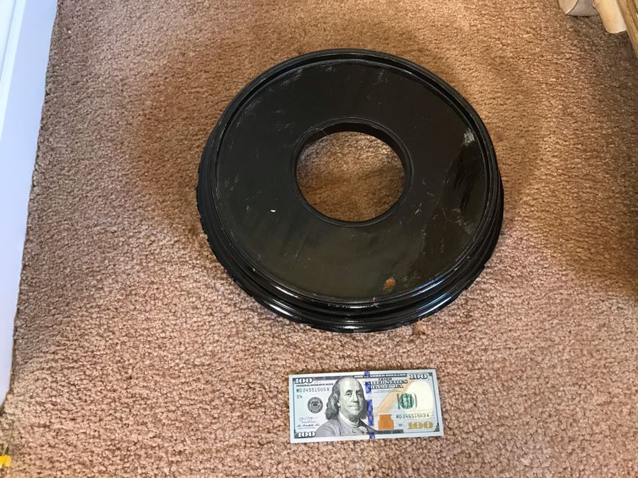 Monumental 34'H Chinese Cloisonne Vase With Wooden Stand - FRE [Photo 14]