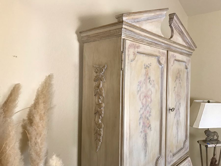 Custom Designed Spanish Shabby Chic Wooden Secretary Desk Chest Of Drawers 90H X 48W X 23D - FRE [Photo 5]