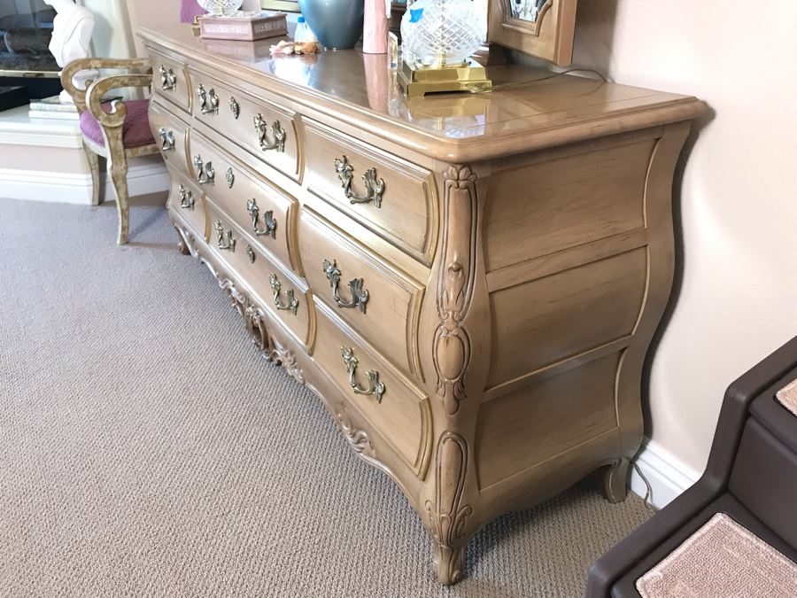 Elegant Century Furniture 9-Drawer Chest Of Drawers With 3-Piece Adjustable Mirror 75W X 19D - FRE [Photo 5]