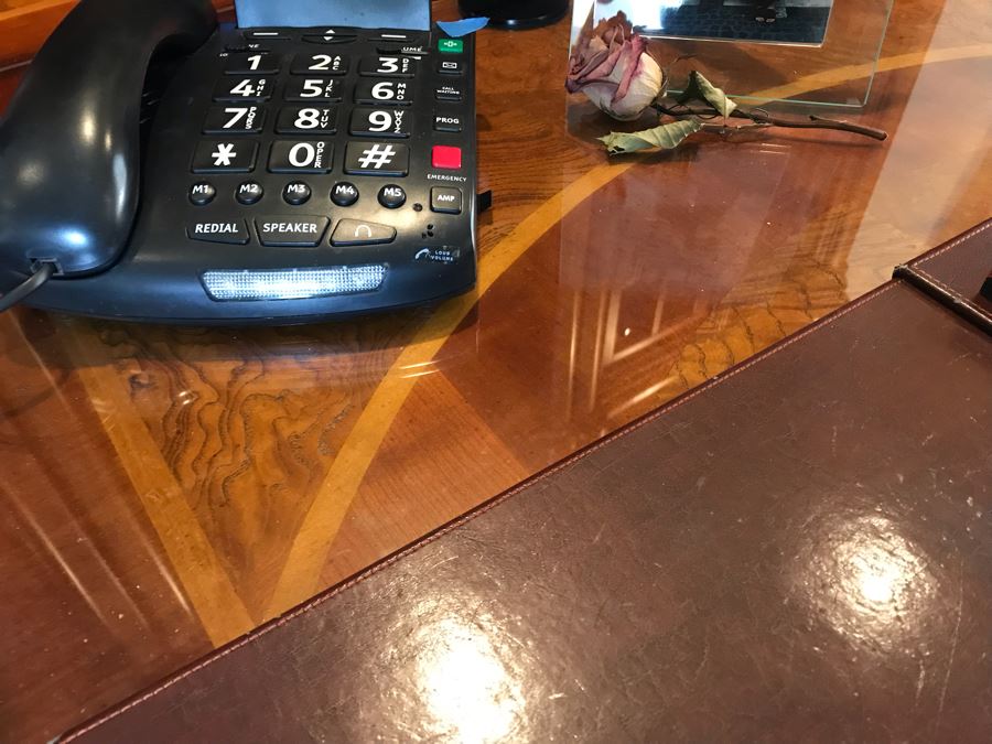 Wooden Office Furniture Set Includes Partners Desk, 6-Piece Wall Unit With Shelving And Drawers And (2) Office Armchairs On Casters - See Photos - (3) Wall Units Each 34W X 24D, Desk 60W X 33D - FRE [Photo 11]