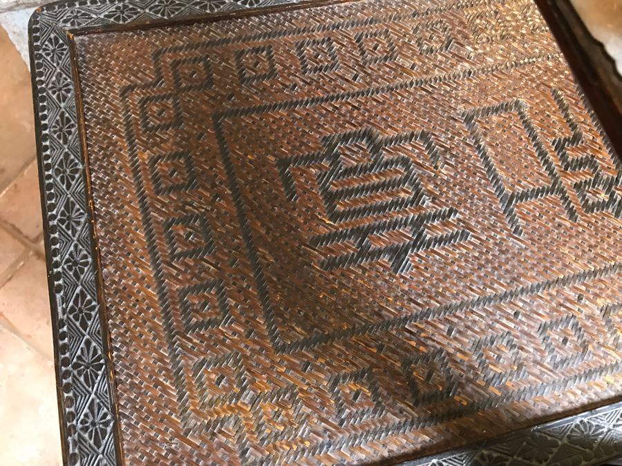 Vintage Chinese 4-Tiered Wicker Wedding Basket 17W X 15D X 28H - FRE [Photo 7]