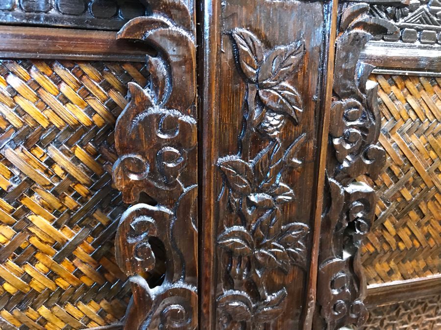 Vintage Chinese 4-Tiered Wicker Wedding Basket 17W X 15D X 28H - FRE [Photo 12]