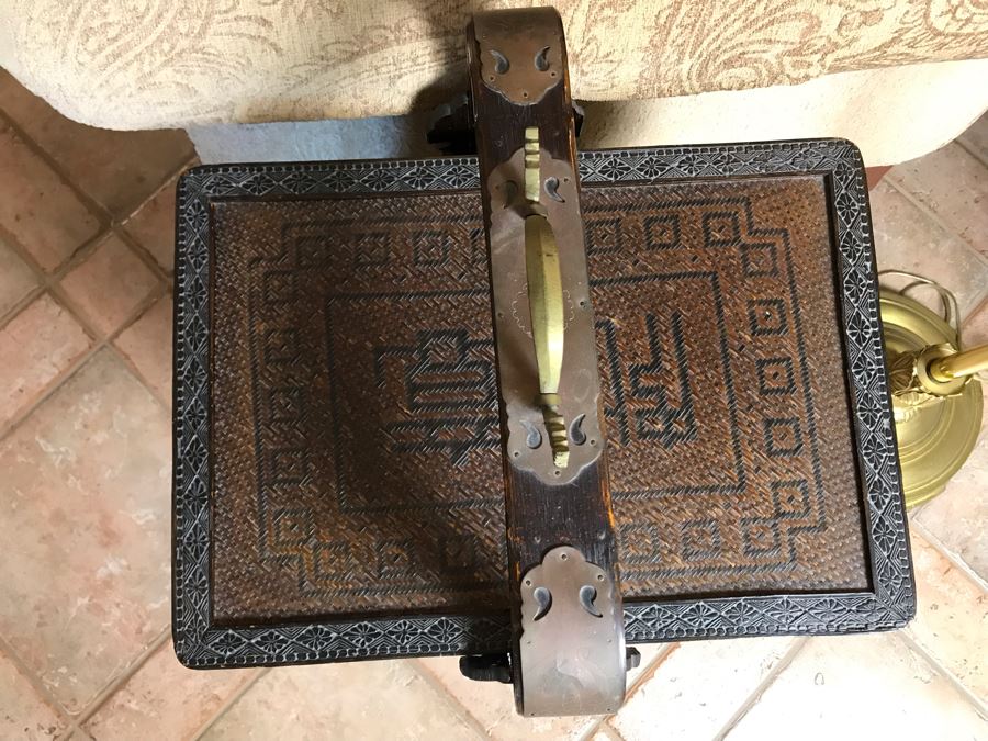 Vintage Chinese 4-Tiered Wicker Wedding Basket 17W X 15D X 28H - FRE [Photo 6]