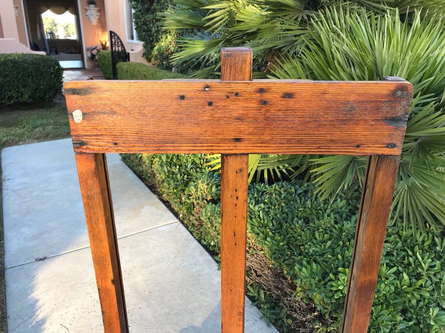 Vintage 1940s Adjustable Oak Artist Easel - FRE [Photo 8]