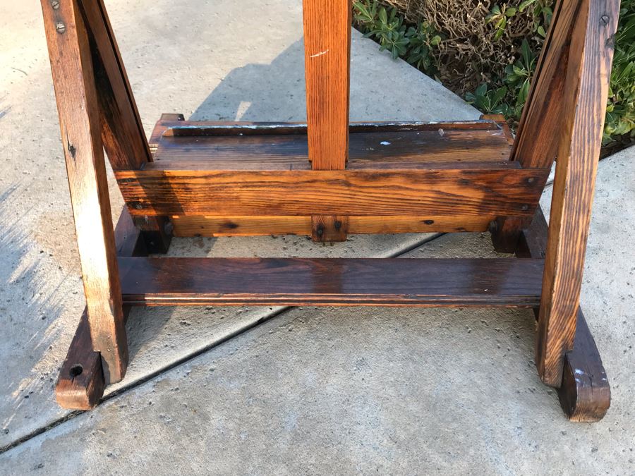 Vintage 1940s Adjustable Oak Artist Easel - FRE [Photo 7]