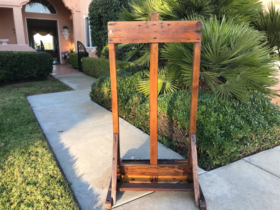 Vintage 1940s Adjustable Oak Artist Easel - FRE [Photo 6]