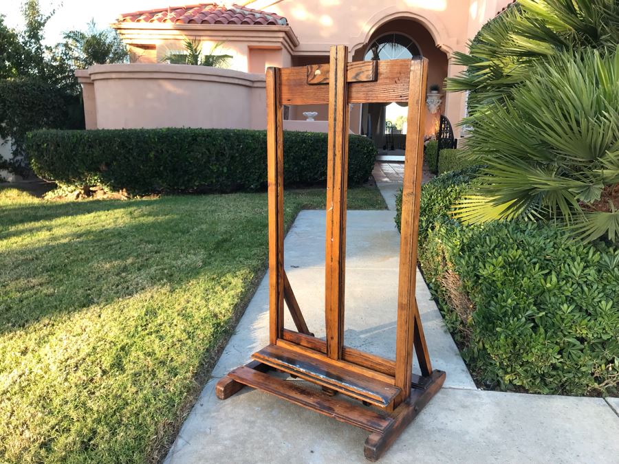 Vintage 1940s Adjustable Oak Artist Easel - FRE [Photo 2]