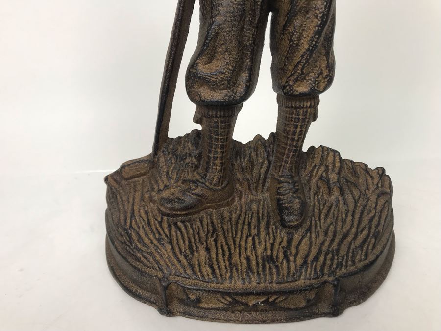 Metal Golfer Door Stop Statue 13.5H - LJE [Photo 3]