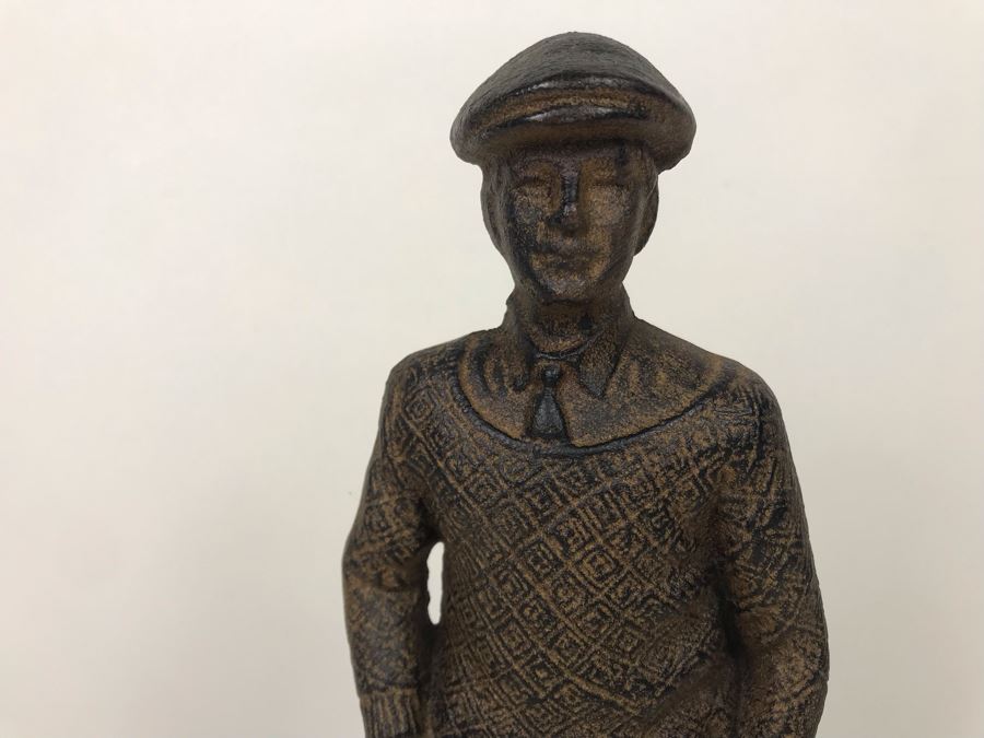 Metal Golfer Door Stop Statue 13.5H - LJE [Photo 2]