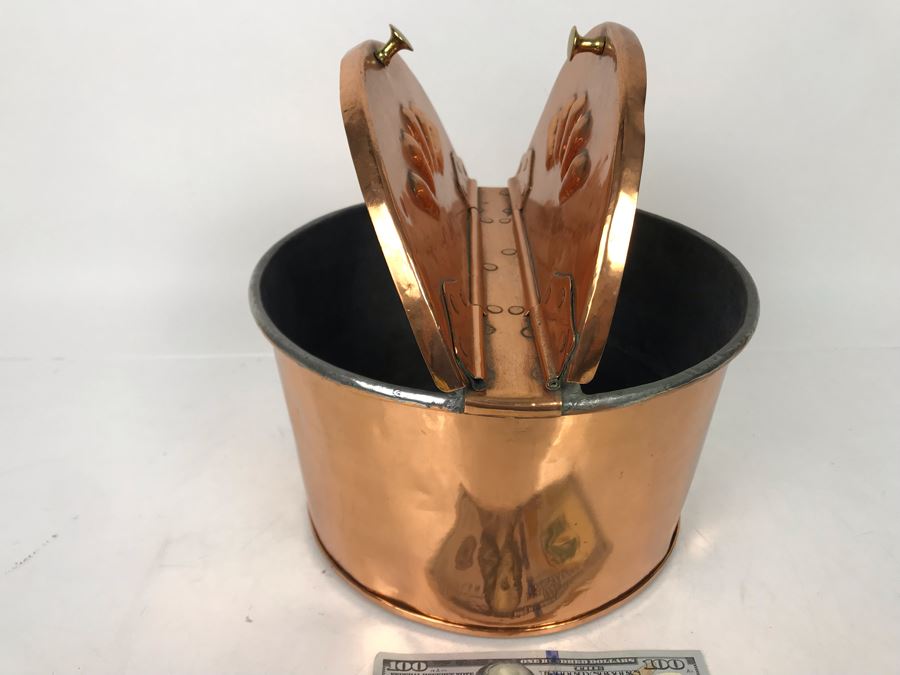 Copper Divided Hinged Lid Pot - LJE [Photo 5]