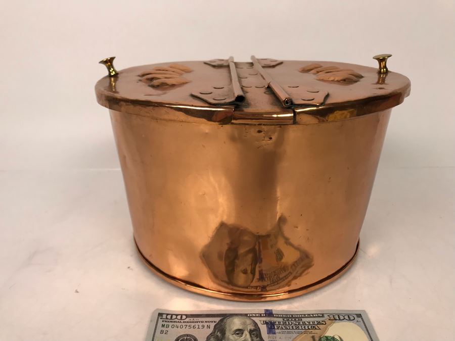 Copper Divided Hinged Lid Pot - LJE [Photo 2]