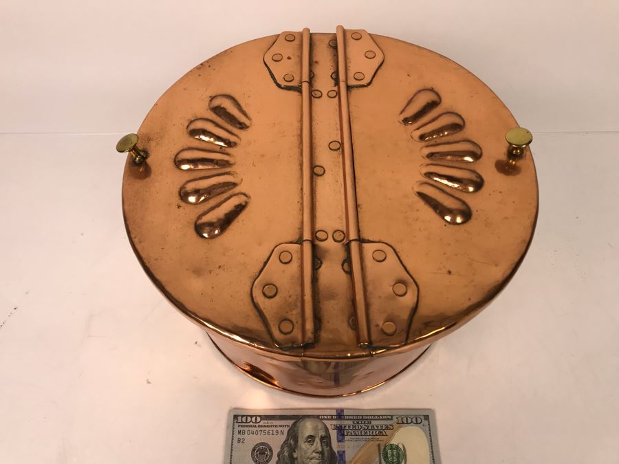 Copper Divided Hinged Lid Pot - LJE [Photo 3]