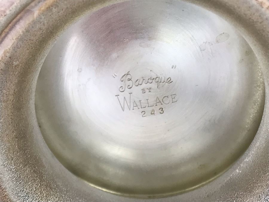 Baroque By Wallace Footed Silverplate Champagne Bucket, Baroque By Wallace Silverplace Footed Ice Bucket And Modern Crystal Ice Bucket - LJE [Photo 7]