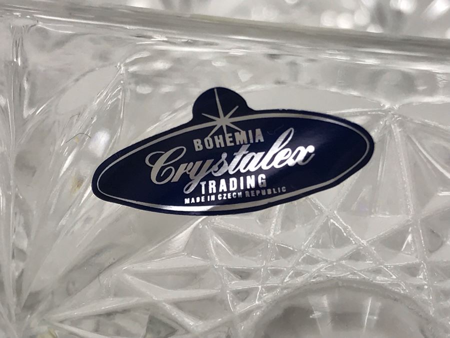 Pair Of New Bohemia Czech Republic Hand Cut Crystal Bowls With Original Tags 10W - LJE [Photo 5]