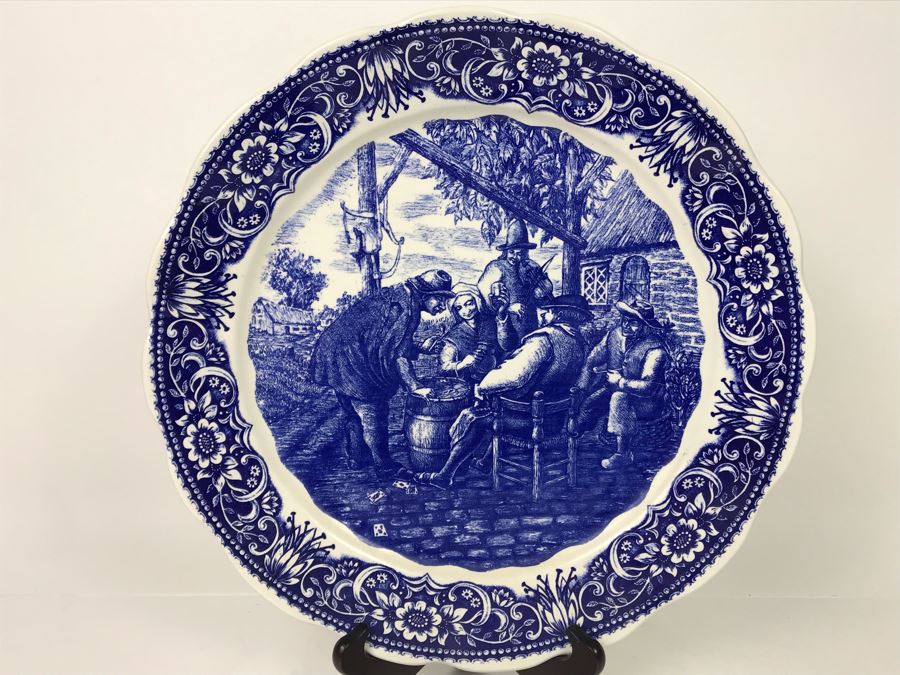 Large 15R Boch Freres Belgium Delfts Plate - LJE [Photo 2]