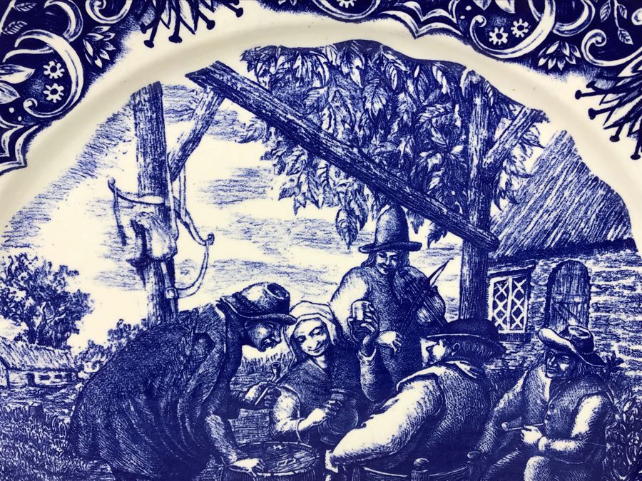 Large 15R Boch Freres Belgium Delfts Plate - LJE [Photo 4]